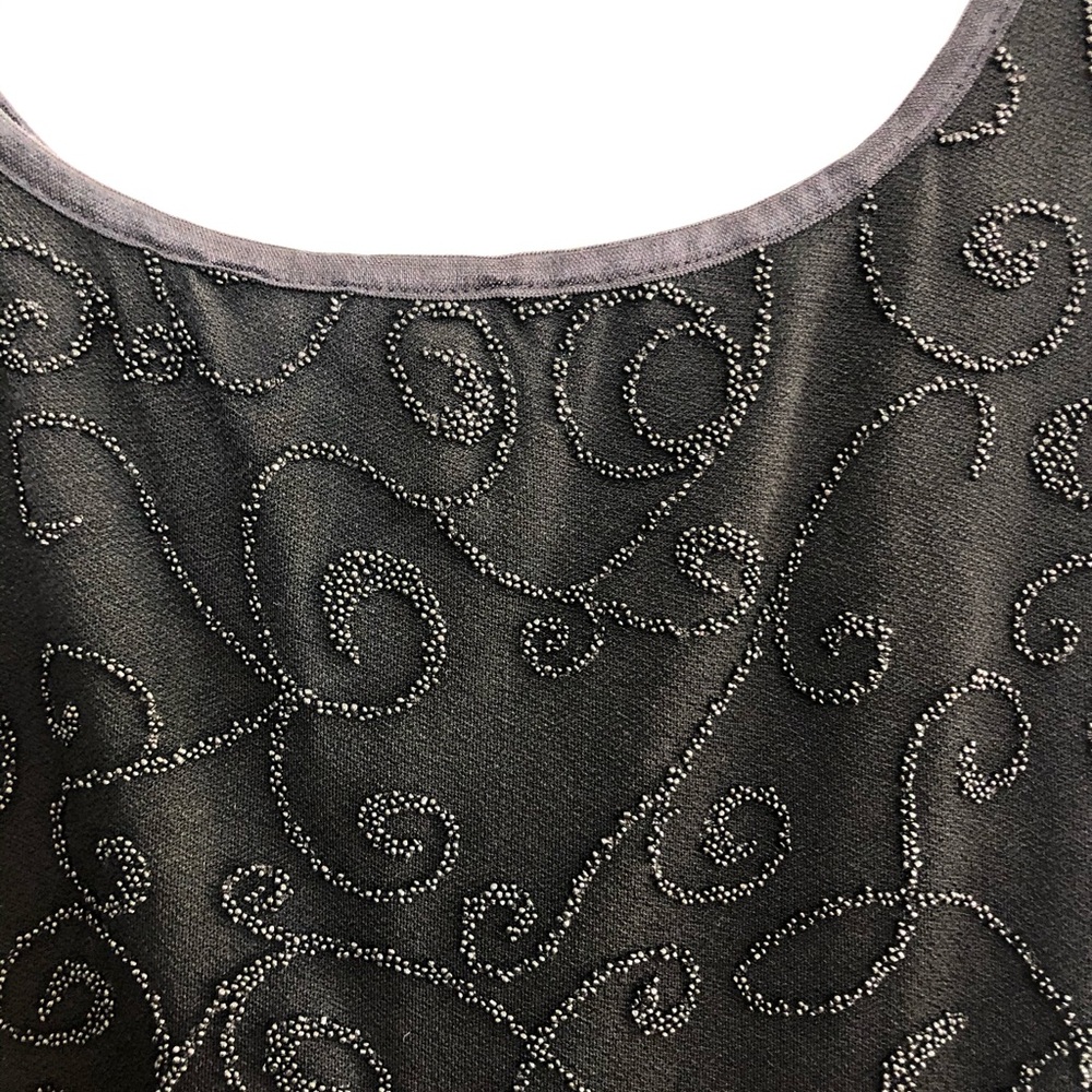 Vintage 90s Beaded Mini Dress STRETCHY!!